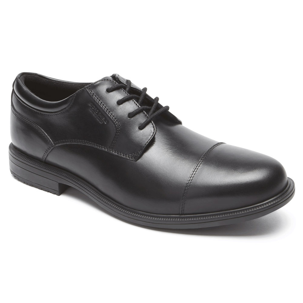 Sapatos Sociais Rockport Homem Pretas - Essential Details Ii Cap Toe - 30195DJRZ